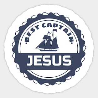 Jesus the Best Captain Sticker